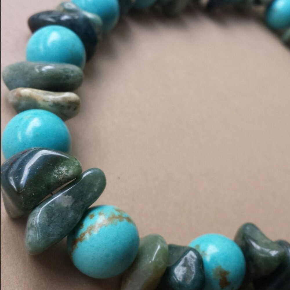 OOAK Kriaytions Turtle Blue Stone Necklace NEW - Picture 7 of 8